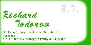 richard todorov business card